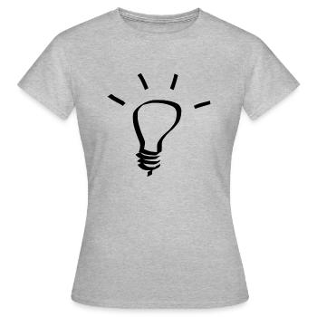 Ampoule idée cadeau - T-shirt Femme - gris chiné - Devant - AI Model Female 172 dark (172cm)