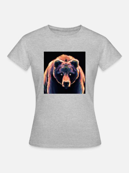 The bear is on the loose - Women's T-Shirt - heather grey
