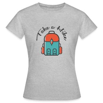faire une randonnée - T-shirt Femme - gris chiné - Devant - AI Model Female 172 dark (172cm)