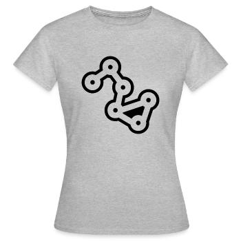 Ohne Worte - Frauen T-Shirt - Grau meliert - Vorne - AI Model Female 172 dark (172cm)