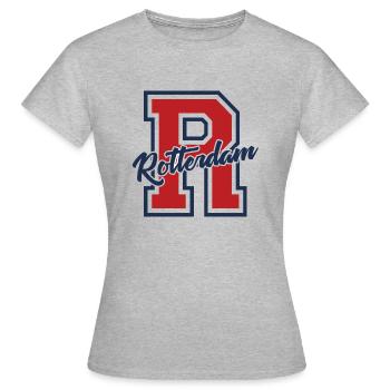 Rotterdam - Niederlande - Holland - Randstad - Frauen T-Shirt - Grau meliert - Vorne - AI Model Female 172 dark (172cm)