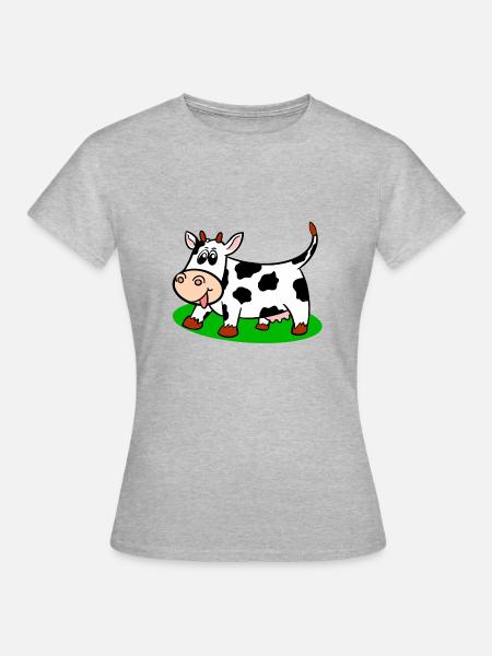 vaca - T-shirt dam - gråmelerad