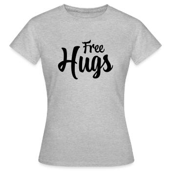 Câlins gratuits - T-shirt Femme - gris chiné - Devant - AI Model Female 172 dark (172cm)