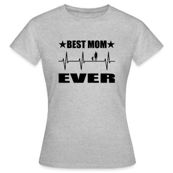 Mama - Frauen T-Shirt - Grau meliert - Vorne - AI Model Female 172 dark (172cm)