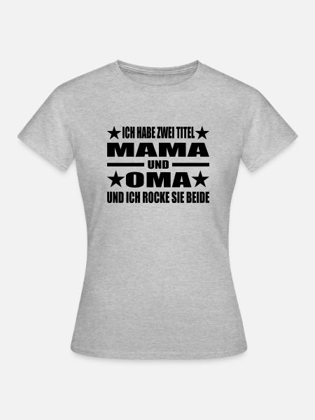 Mama - Frauen T-Shirt - Grau meliert