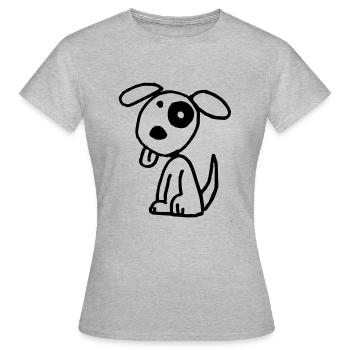 dog - Women's T-Shirt - heather grey - Front - AI Model Female 172 dark (172cm)
