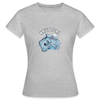 Navy seal - Frauen T-Shirt - Grau meliert - Vorne - AI Model Female 172 dark (172cm)
