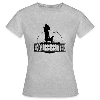 DEUTSCH SETTER Hunting Dogs Hunting Dogs Wilsigns - Women's T-Shirt - heather grey - Front - AI Model Female 172 dark (172cm)