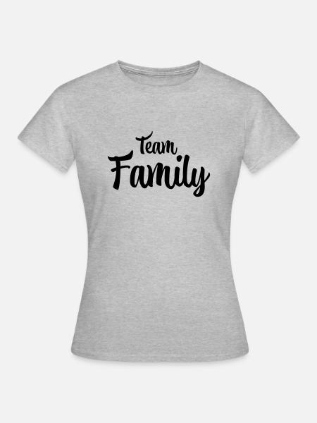Team family - Frauen T-Shirt - Grau meliert