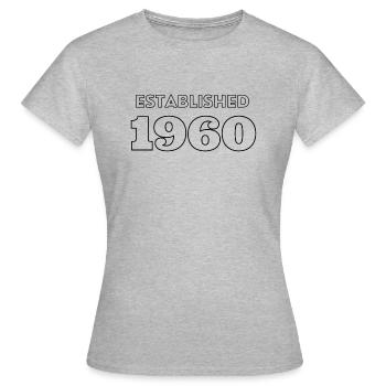 Fondée en 1960 - T-shirt Femme - gris chiné - Devant - AI Model Female 172 dark (172cm)