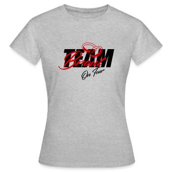 JGA - Frauen T-Shirt - Grau meliert - Vorne - AI Model Female 172 dark (172cm)