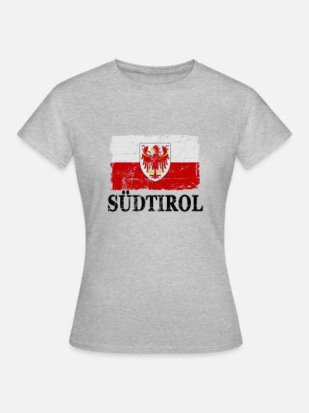 Südtirol - Flagge - Banner - Fahne - Flag - Frauen T-Shirt - Grau meliert