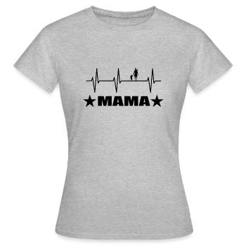 Mama - Frauen T-Shirt - Grau meliert - Vorne - AI Model Female 172 dark (172cm)