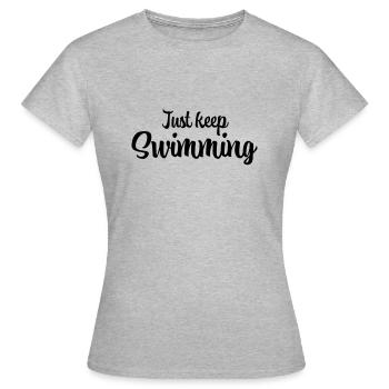 Continuez simplement à nager - T-shirt Femme - gris chiné - Devant - AI Model Female 172 dark (172cm)