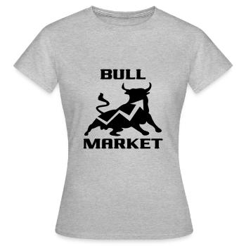 Marché boursier haussier - T-shirt Femme - gris chiné - Devant - AI Model Female 172 dark (172cm)