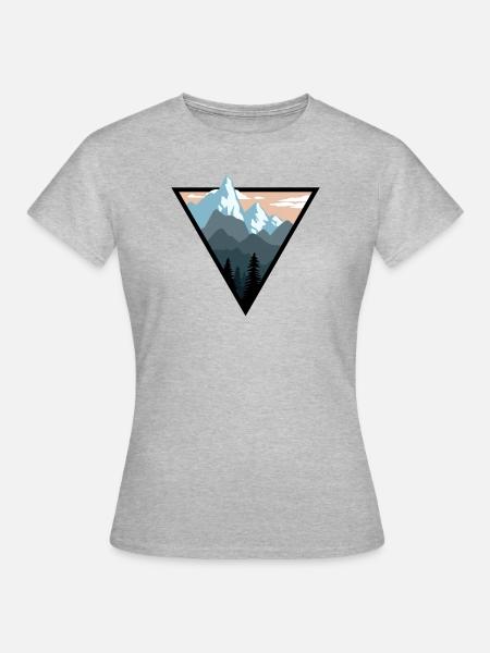 Berglogo - Frauen T-Shirt - Grau meliert