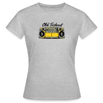Old School Boom Box Pour Musique Hip Hop - T-shirt Femme - gris chiné - Devant - AI Model Female 172 dark (172cm)