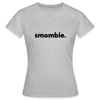 Smombie - Zombie Smartphone - Frauen T-Shirt - Grau meliert - Vorne - AI Model Female 172 dark (172cm)