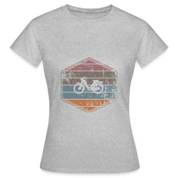 Moped - Frauen T-Shirt - Grau meliert - Vorne - AI Model Female 172 dark (172cm)