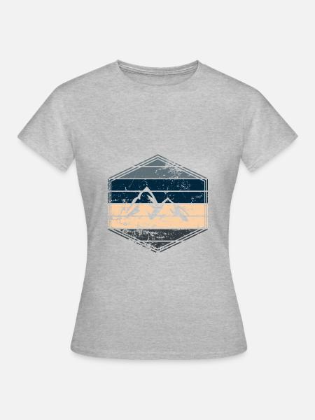 Berg - Frauen T-Shirt - Grau meliert