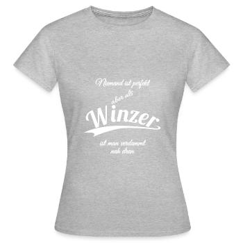 Winzer - Frauen T-Shirt - Grau meliert - Vorne - AI Model Female 172 dark (172cm)