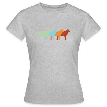 Mouton cru - T-shirt Femme - gris chiné - Devant - AI Model Female 172 dark (172cm)