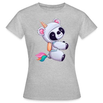 Koala-Einhorn Fusion, Fantastisches Tierdesign - Frauen T-Shirt - Grau meliert - Vorne - AI Model Female 172 dark (172cm)