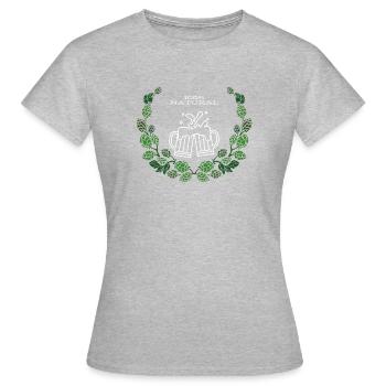 Houblon naturel - T-shirt Femme - gris chiné - Devant - AI Model Female 172 dark (172cm)