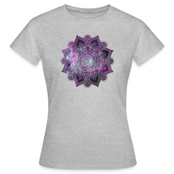 Mandala - T-shirt Femme - gris chiné - Devant - AI Model Female 172 dark (172cm)