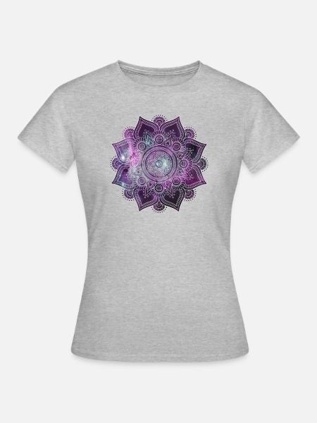 Mandala - T-shirt Femme - gris chiné