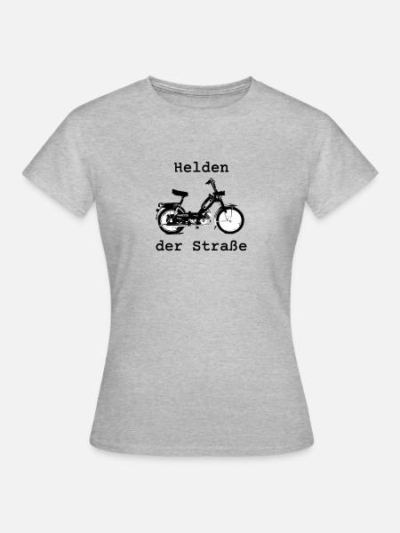 Helden der Straße, Mars Solo, 25 km/h, Mofa - Frauen T-Shirt - Grau meliert