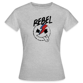 Smilie Rebel Rebellious - Women's T-Shirt - heather grey - Front - AI Model Female 172 dark (172cm)