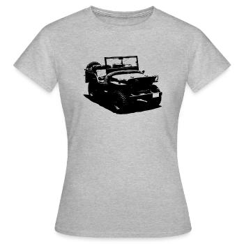 Klassischer Geländewagen - Frauen T-Shirt - Grau meliert - Vorne - AI Model Female 172 dark (172cm)