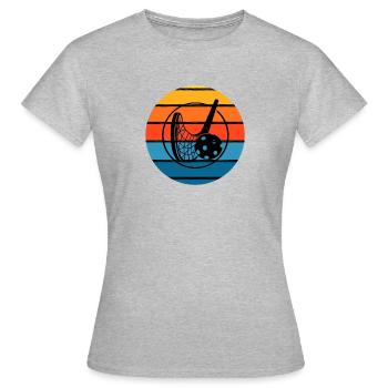 Floorball in the colorful circle - Women's T-Shirt - heather grey - Front - AI Model Female 172 dark (172cm)