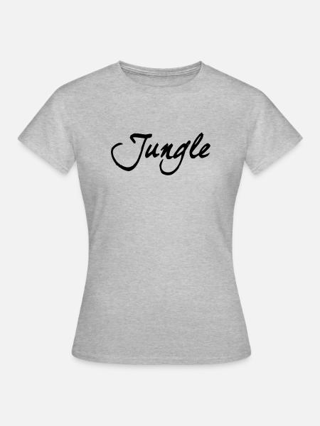 jungle schwarz - Frauen T-Shirt - Grau meliert