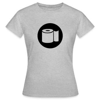 Papier toilette papier toilette - T-shirt Femme - gris chiné - Devant - AI Model Female 172 dark (172cm)