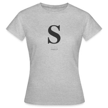 S est pour doux - T-shirt Femme - gris chiné - Devant - AI Model Female 172 dark (172cm)