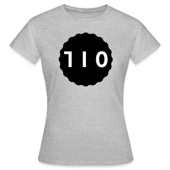 710 couvercles - T-shirt Femme - gris chiné - Devant - AI Model Female 172 dark (172cm)
