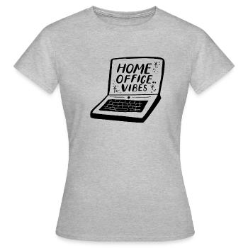 Ambiance de bureau à domicile - T-shirt Femme - gris chiné - Devant - AI Model Female 172 dark (172cm)