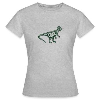 T-Rex Dinosaur Jurassic - Women's T-Shirt - heather grey - Front - AI Model Female 172 dark (172cm)