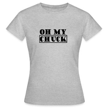 oh my chuck - T-shirt Femme - gris chiné - Devant - AI Model Female 172 dark (172cm)