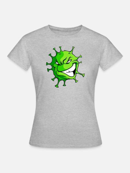 Wildvirus - Frauen T-Shirt - Grau meliert