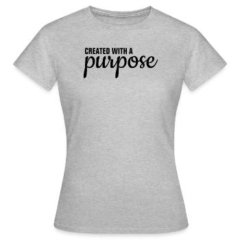 Créé avec un but - Christian - T-shirt Femme - gris chiné - Devant - AI Model Female 172 dark (172cm)