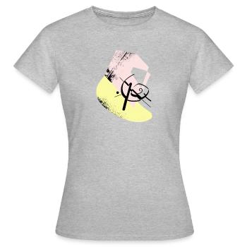 Hippe, formes géométriques & shapes - T-shirt Femme - gris chiné - Devant - AI Model Female 172 dark (172cm)