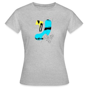 Abstract geometric shapes & shapes - Women's T-Shirt - heather grey - Front - AI Model Female 172 dark (172cm)