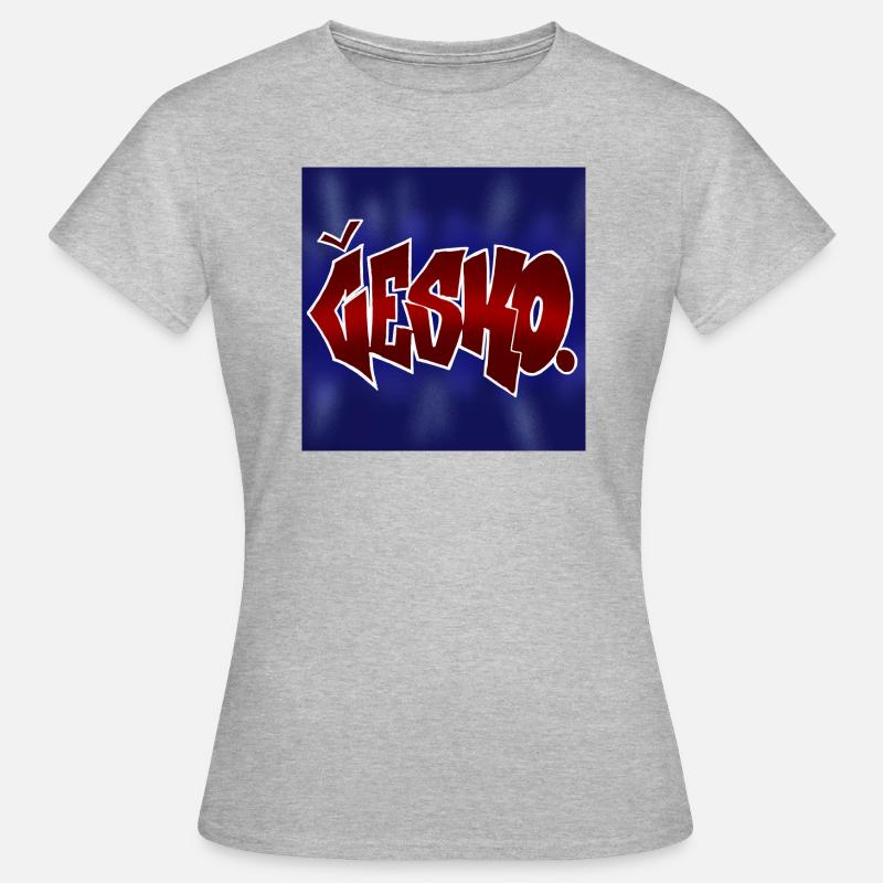 Česko Graffiti Design - Maglietta da donna - grigio melange