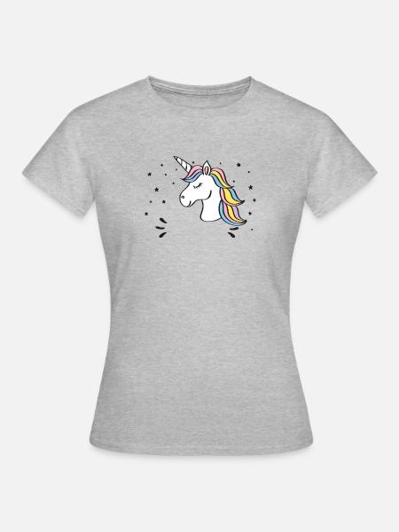 Unicorn - Frauen T-Shirt - Grau meliert