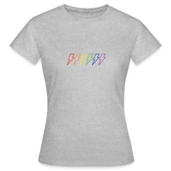 PUISSANCE LGBTQ - T-shirt Femme - gris chiné - Devant - AI Model Female 172 dark (172cm)