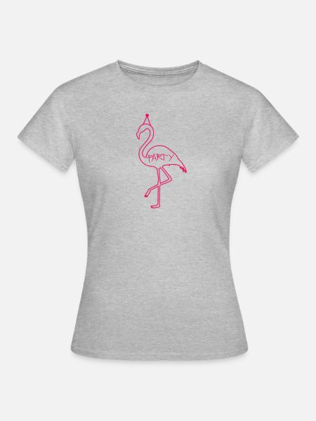 Party Flamingo - Frauen T-Shirt - Grau meliert