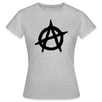 Anarchy - anarchy logo - Women's T-Shirt - heather grey - Front - AI Model Female 172 dark (172cm)
